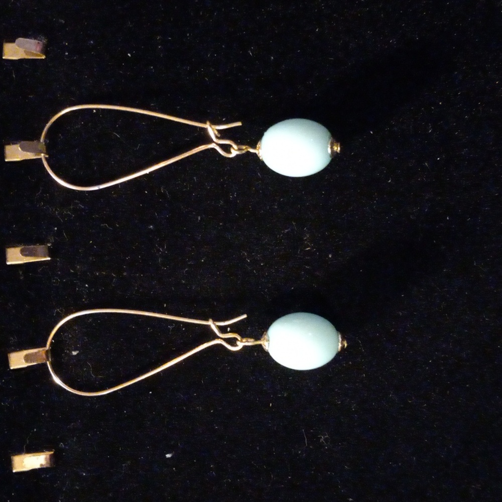 Distressed beaded dangle designer earrings